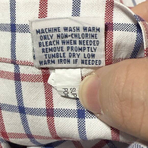 Ralph Lauren Colored Pony White Red Blue Plaid Button Down Shirt Classic Size L - Picture 9 of 9